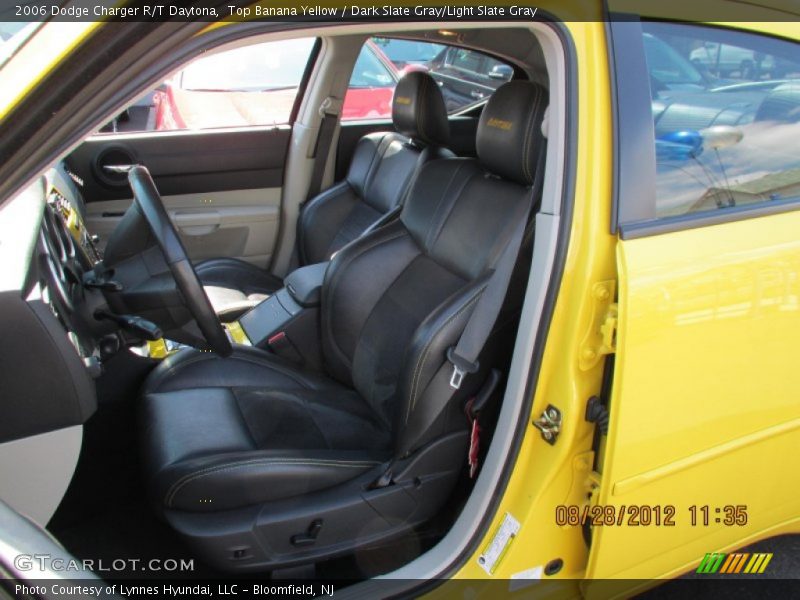 Top Banana Yellow / Dark Slate Gray/Light Slate Gray 2006 Dodge Charger R/T Daytona