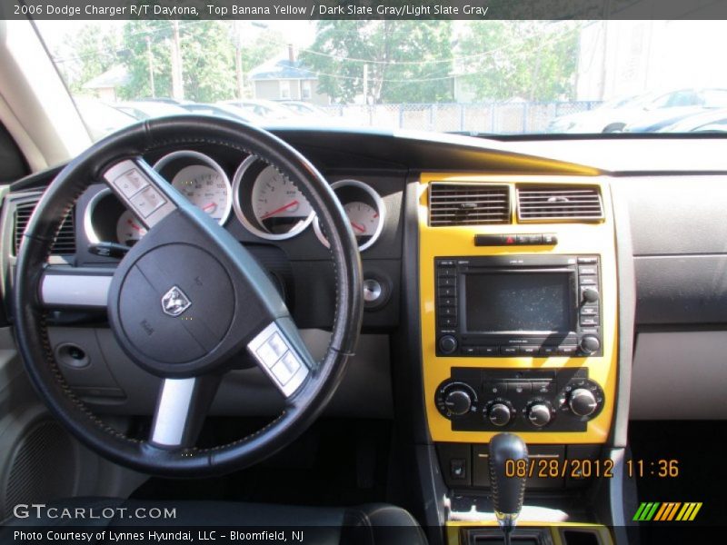 Top Banana Yellow / Dark Slate Gray/Light Slate Gray 2006 Dodge Charger R/T Daytona