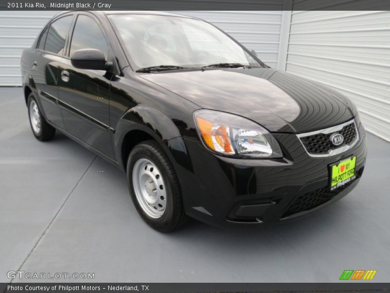 Midnight Black / Gray 2011 Kia Rio