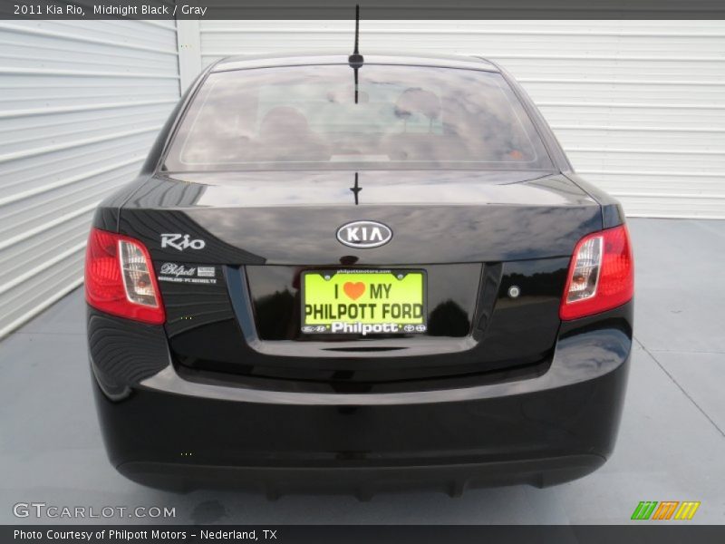 Midnight Black / Gray 2011 Kia Rio