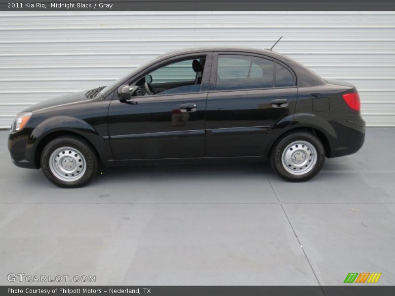 Midnight Black / Gray 2011 Kia Rio