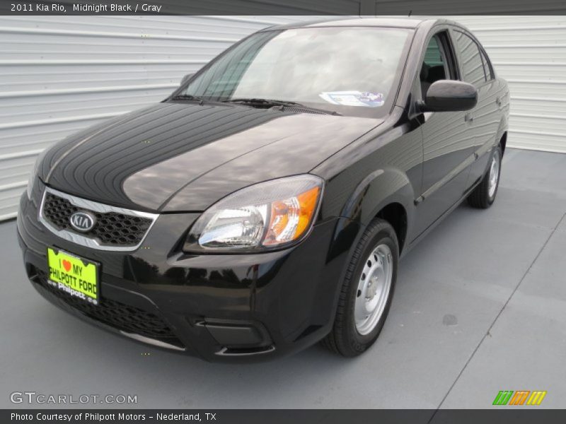 Midnight Black / Gray 2011 Kia Rio