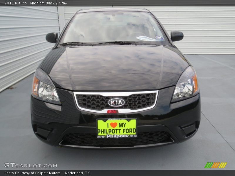 Midnight Black / Gray 2011 Kia Rio