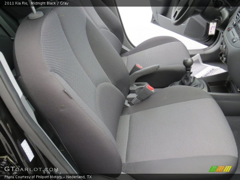 Midnight Black / Gray 2011 Kia Rio