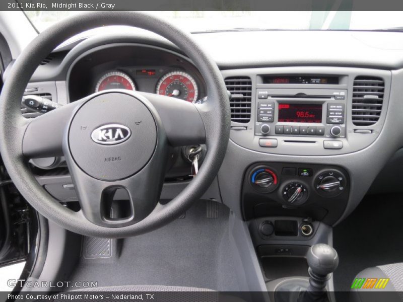 Midnight Black / Gray 2011 Kia Rio