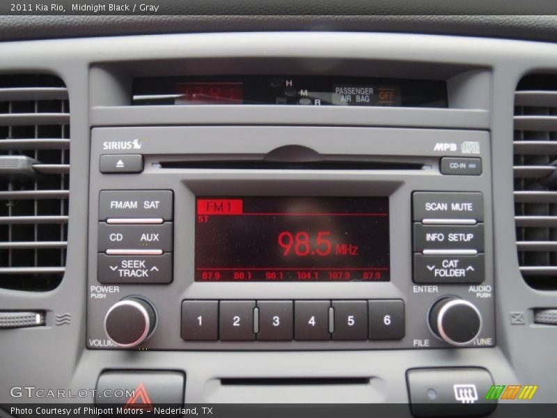 Midnight Black / Gray 2011 Kia Rio