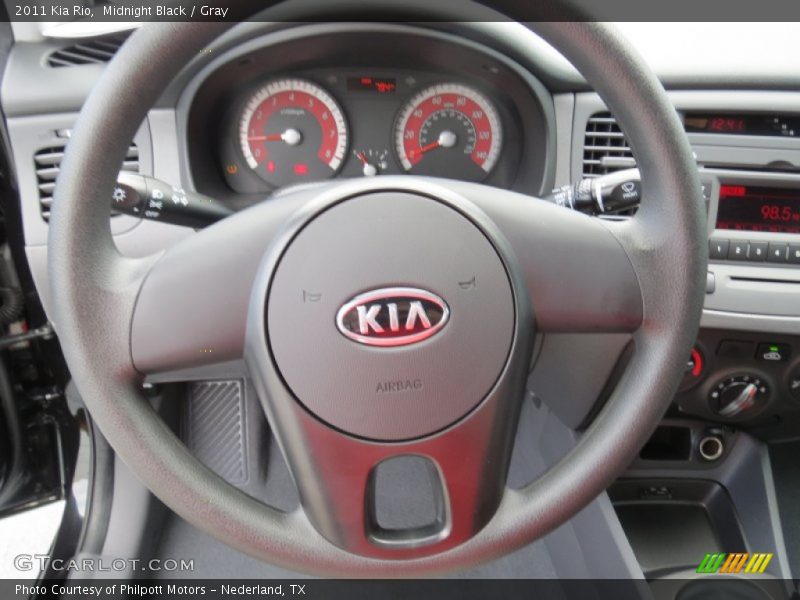 Midnight Black / Gray 2011 Kia Rio