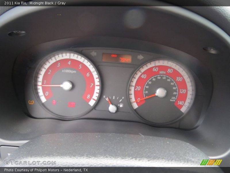 Midnight Black / Gray 2011 Kia Rio