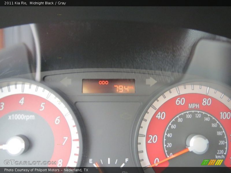 Midnight Black / Gray 2011 Kia Rio