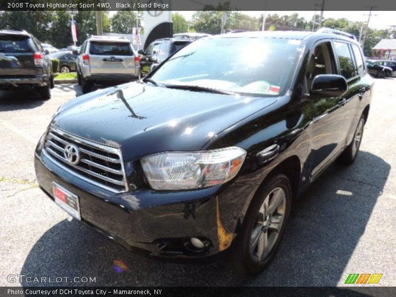 Black / Sand Beige 2008 Toyota Highlander Sport 4WD