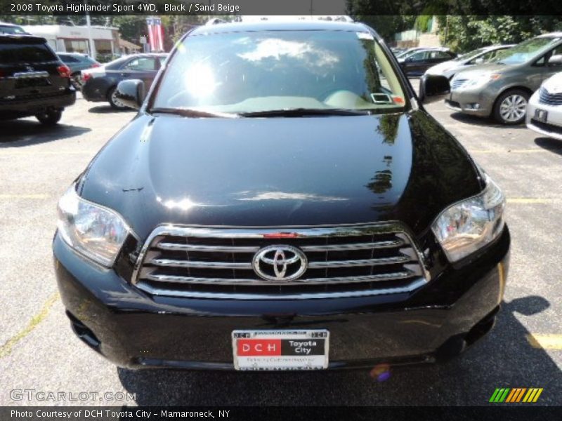 Black / Sand Beige 2008 Toyota Highlander Sport 4WD