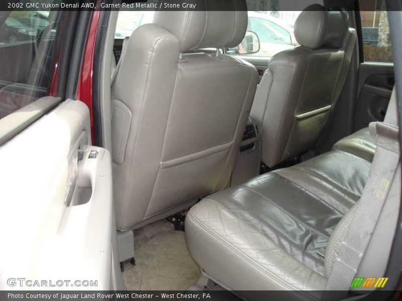 Garnet Red Metallic / Stone Gray 2002 GMC Yukon Denali AWD