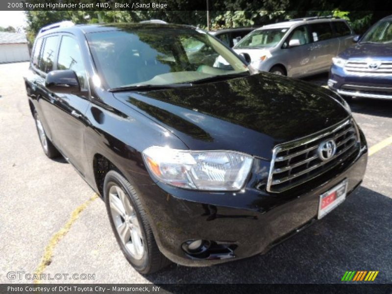 Black / Sand Beige 2008 Toyota Highlander Sport 4WD