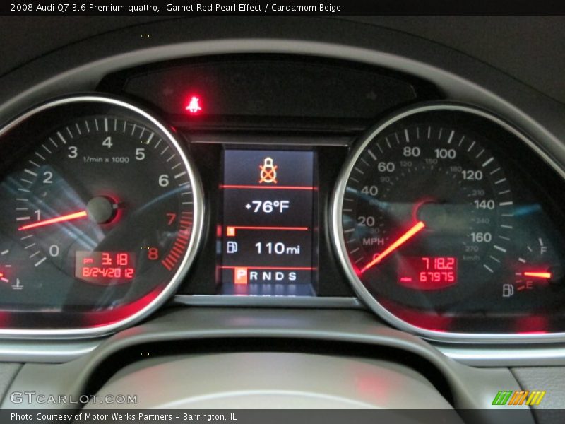 Garnet Red Pearl Effect / Cardamom Beige 2008 Audi Q7 3.6 Premium quattro