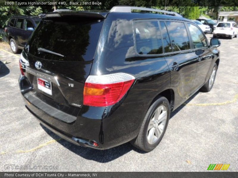 Black / Sand Beige 2008 Toyota Highlander Sport 4WD