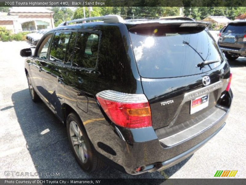 Black / Sand Beige 2008 Toyota Highlander Sport 4WD