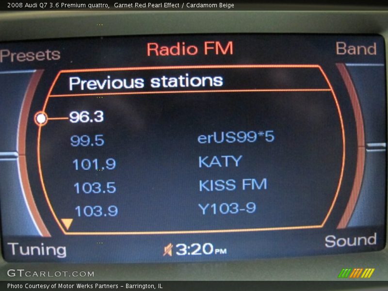 Garnet Red Pearl Effect / Cardamom Beige 2008 Audi Q7 3.6 Premium quattro