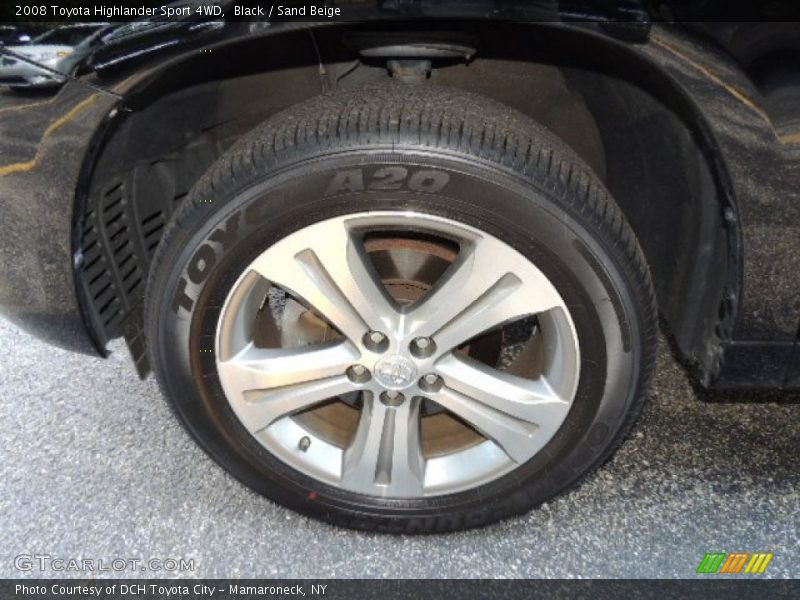 Black / Sand Beige 2008 Toyota Highlander Sport 4WD