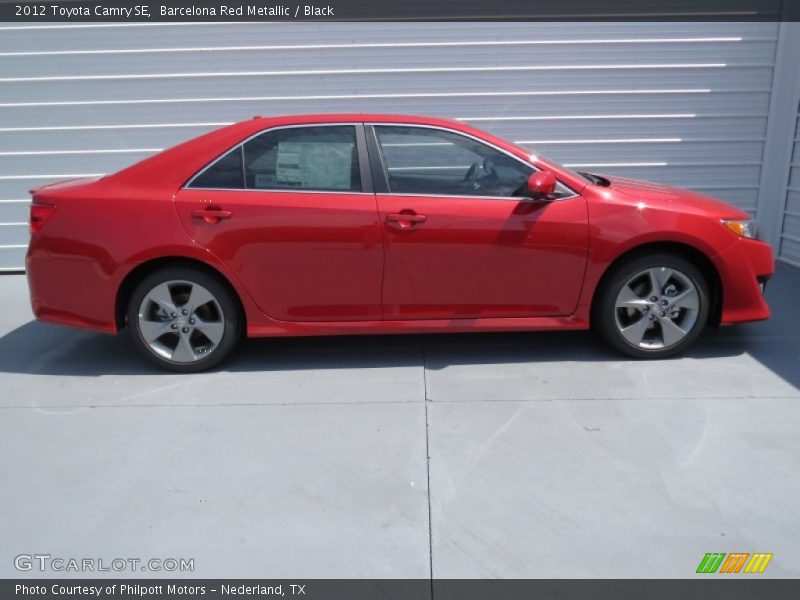 Barcelona Red Metallic / Black 2012 Toyota Camry SE