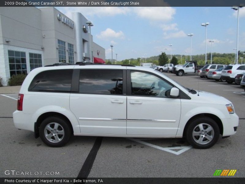 Stone White / Dark Slate Gray/Light Shale 2009 Dodge Grand Caravan SXT
