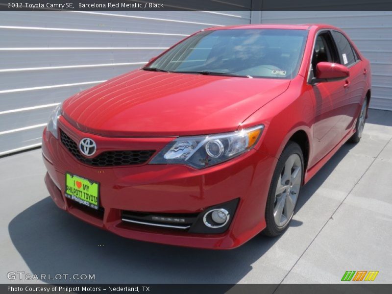 Barcelona Red Metallic / Black 2012 Toyota Camry SE