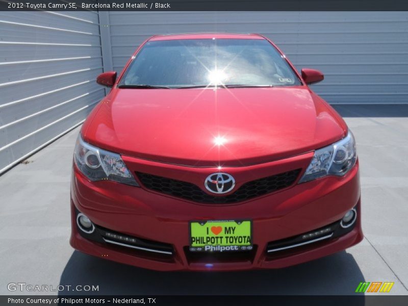 Barcelona Red Metallic / Black 2012 Toyota Camry SE