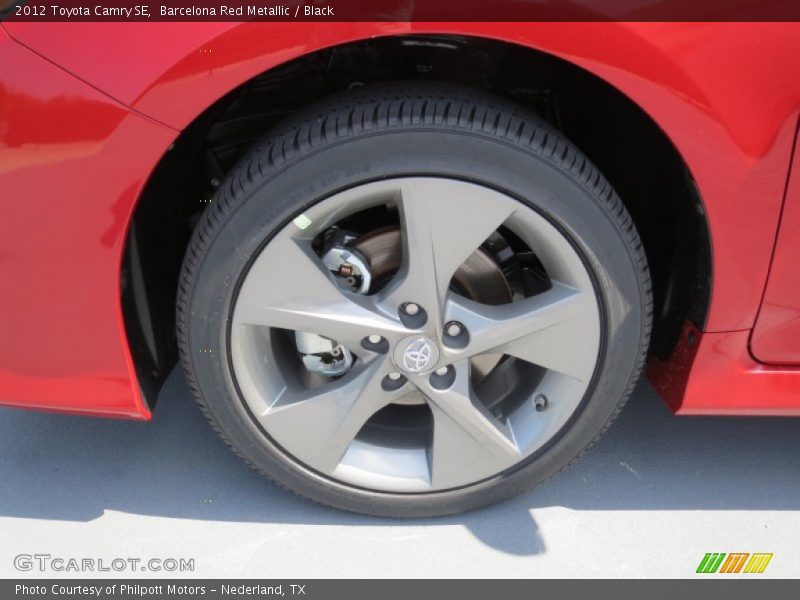 Barcelona Red Metallic / Black 2012 Toyota Camry SE