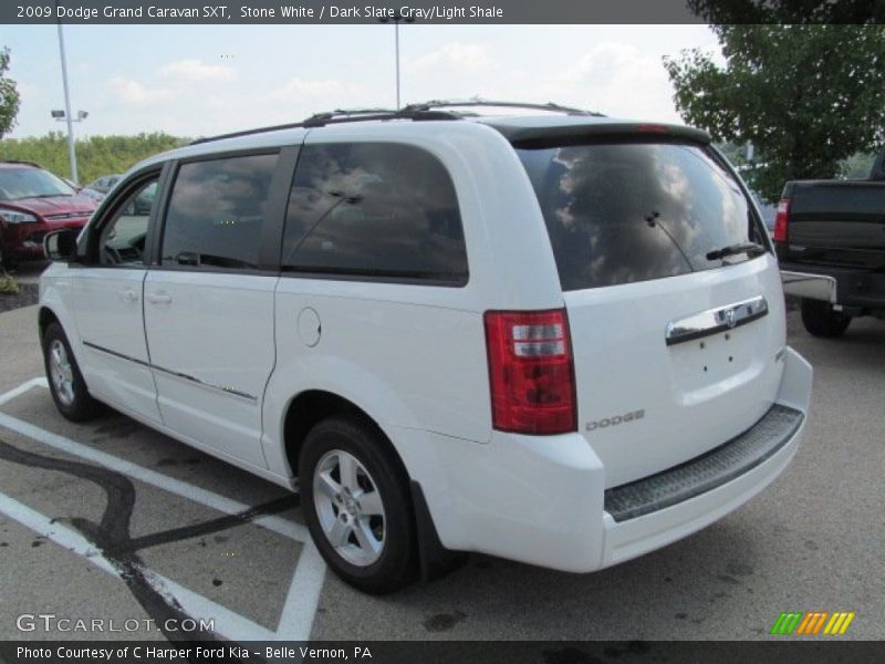 Stone White / Dark Slate Gray/Light Shale 2009 Dodge Grand Caravan SXT