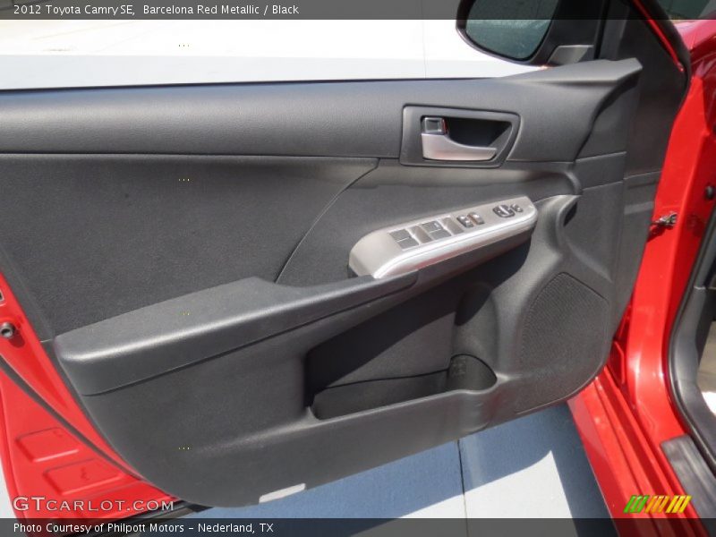 Barcelona Red Metallic / Black 2012 Toyota Camry SE