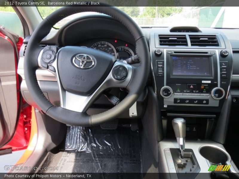 Barcelona Red Metallic / Black 2012 Toyota Camry SE