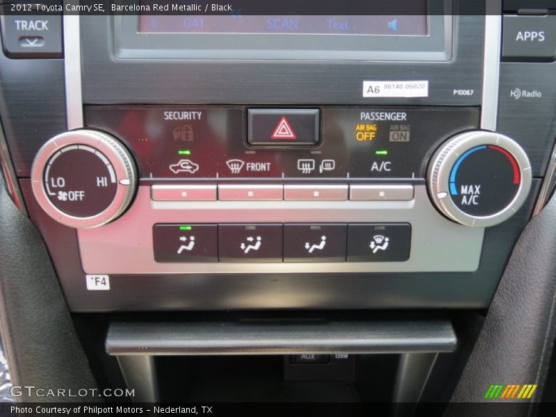 Barcelona Red Metallic / Black 2012 Toyota Camry SE
