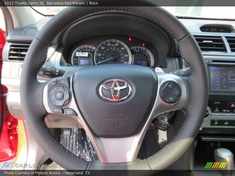 Barcelona Red Metallic / Black 2012 Toyota Camry SE