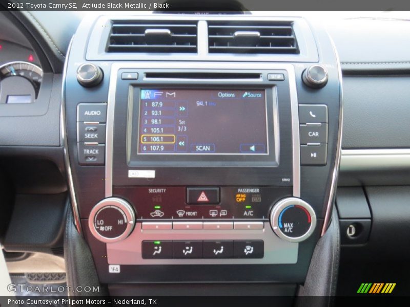 Attitude Black Metallic / Black 2012 Toyota Camry SE