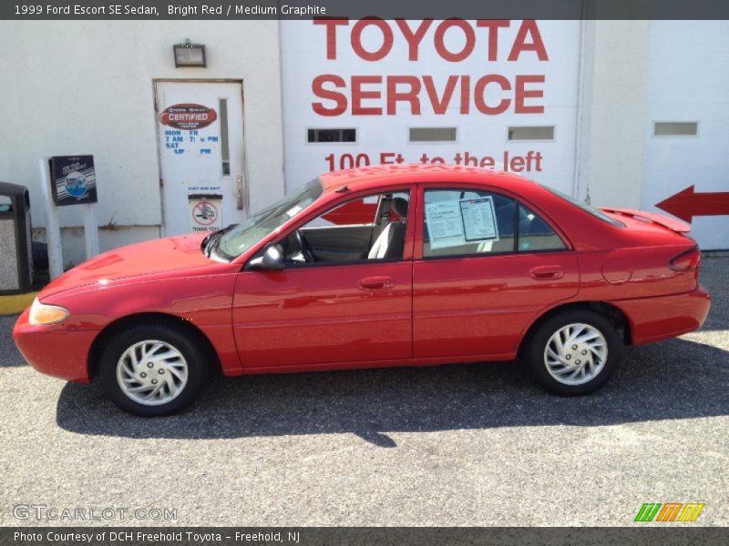 Bright Red / Medium Graphite 1999 Ford Escort SE Sedan