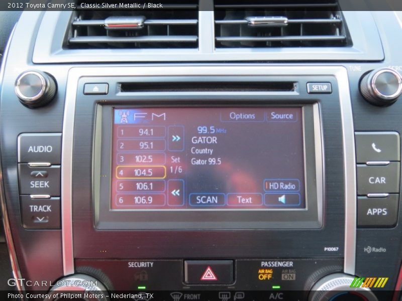 Classic Silver Metallic / Black 2012 Toyota Camry SE
