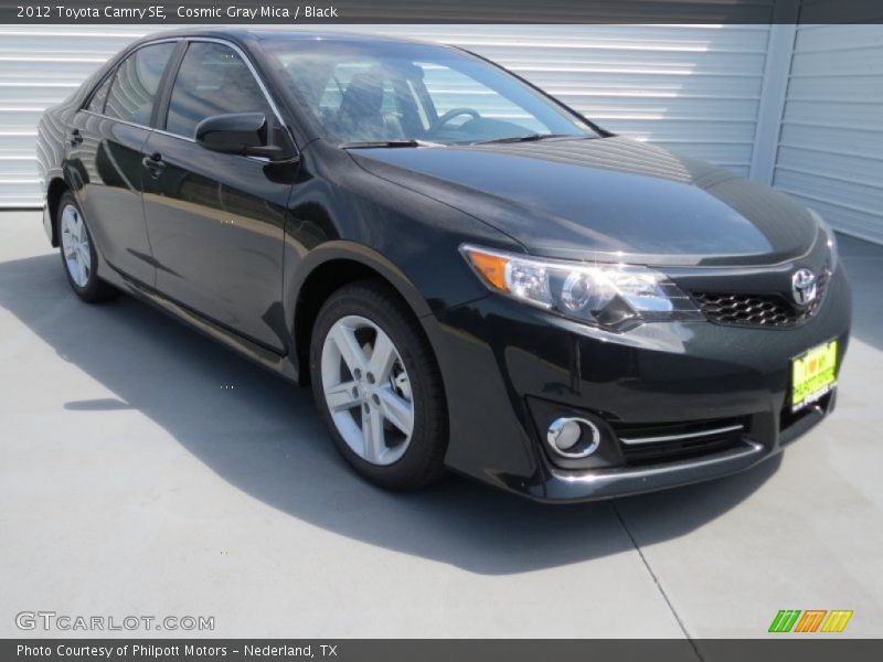 Cosmic Gray Mica / Black 2012 Toyota Camry SE