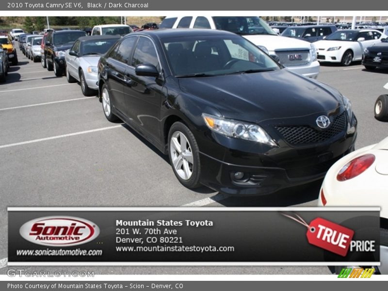 Black / Dark Charcoal 2010 Toyota Camry SE V6