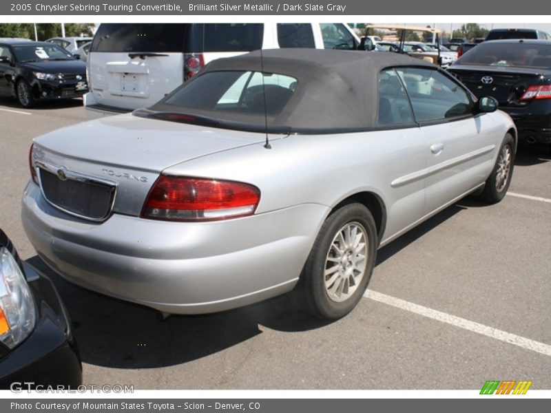 Brilliant Silver Metallic / Dark Slate Gray 2005 Chrysler Sebring Touring Convertible