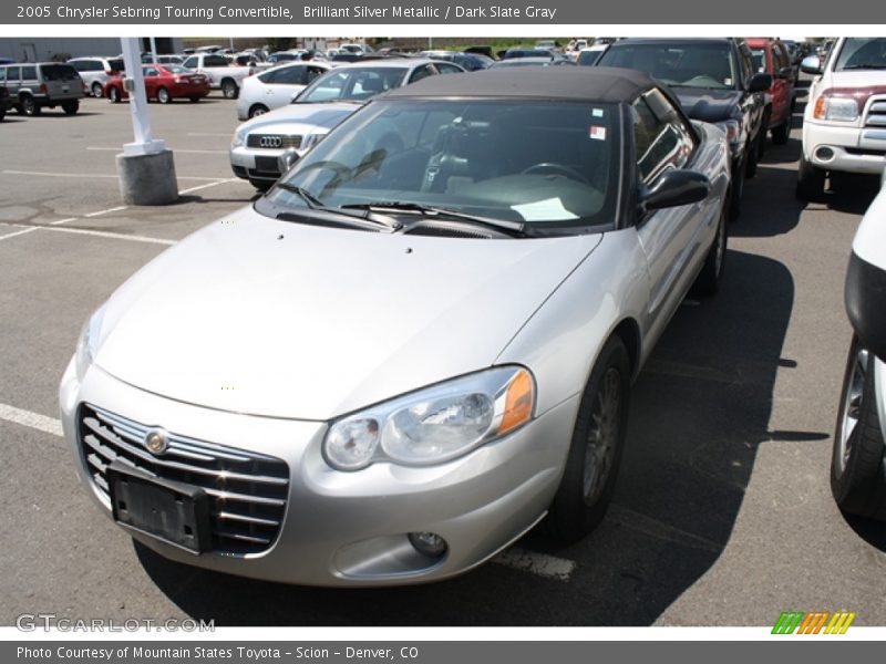 Brilliant Silver Metallic / Dark Slate Gray 2005 Chrysler Sebring Touring Convertible
