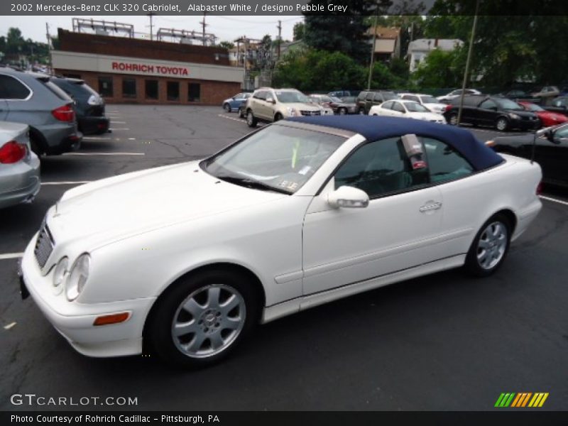 Alabaster White / designo Pebble Grey 2002 Mercedes-Benz CLK 320 Cabriolet