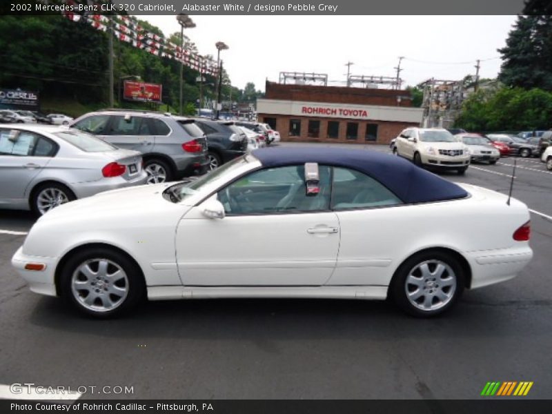 Alabaster White / designo Pebble Grey 2002 Mercedes-Benz CLK 320 Cabriolet