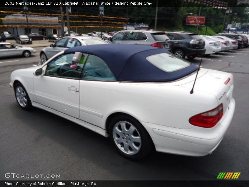Alabaster White / designo Pebble Grey 2002 Mercedes-Benz CLK 320 Cabriolet