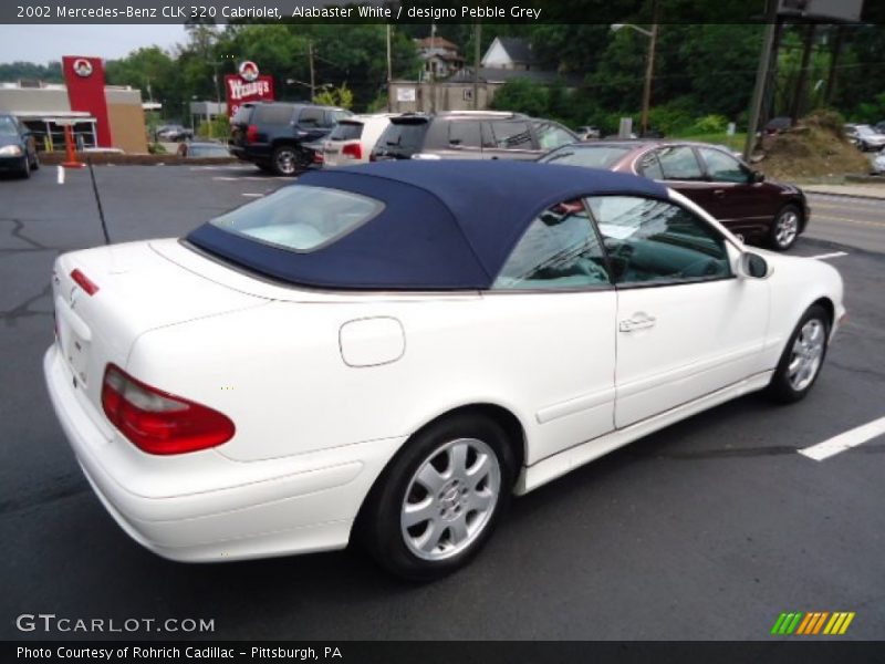 Alabaster White / designo Pebble Grey 2002 Mercedes-Benz CLK 320 Cabriolet