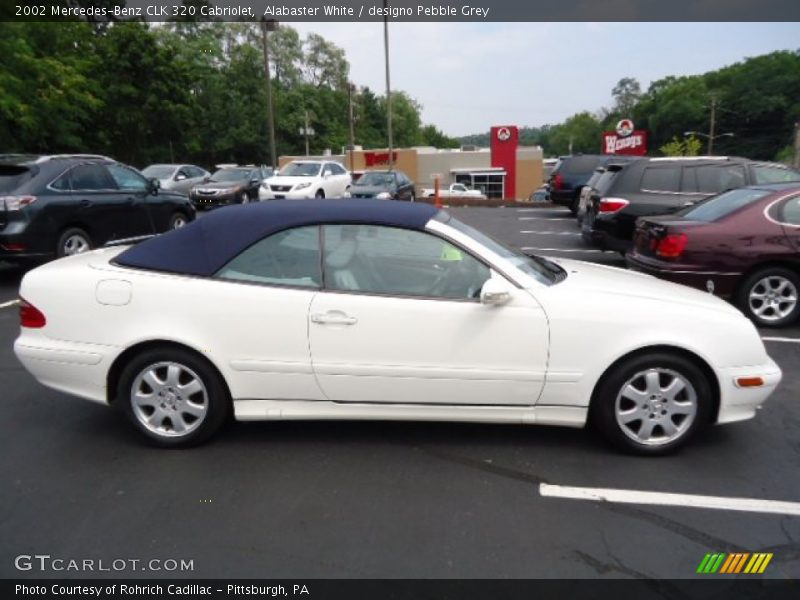 Alabaster White / designo Pebble Grey 2002 Mercedes-Benz CLK 320 Cabriolet
