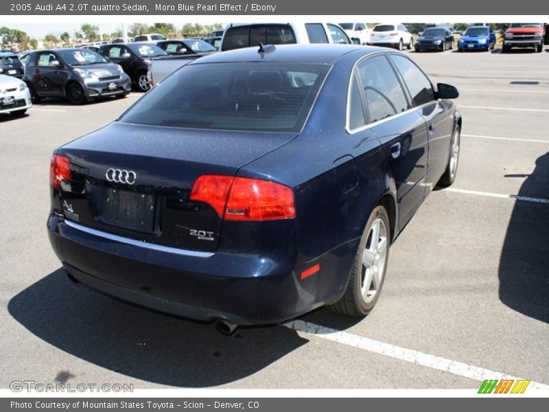 Moro Blue Pearl Effect / Ebony 2005 Audi A4 2.0T quattro Sedan