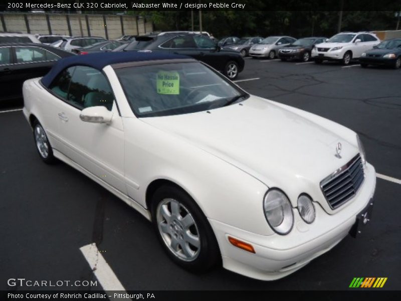 Alabaster White / designo Pebble Grey 2002 Mercedes-Benz CLK 320 Cabriolet