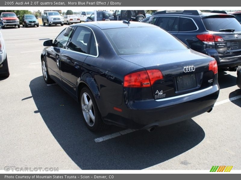 Moro Blue Pearl Effect / Ebony 2005 Audi A4 2.0T quattro Sedan