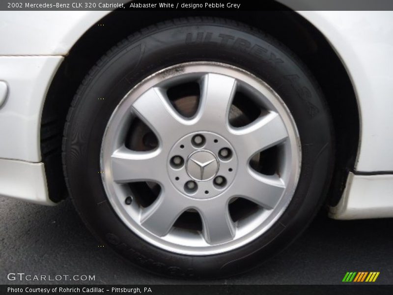 Alabaster White / designo Pebble Grey 2002 Mercedes-Benz CLK 320 Cabriolet