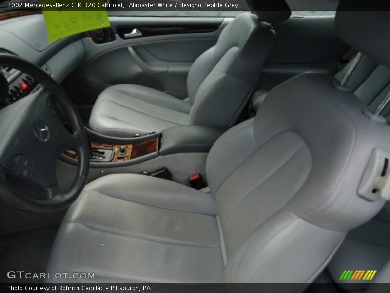 Alabaster White / designo Pebble Grey 2002 Mercedes-Benz CLK 320 Cabriolet