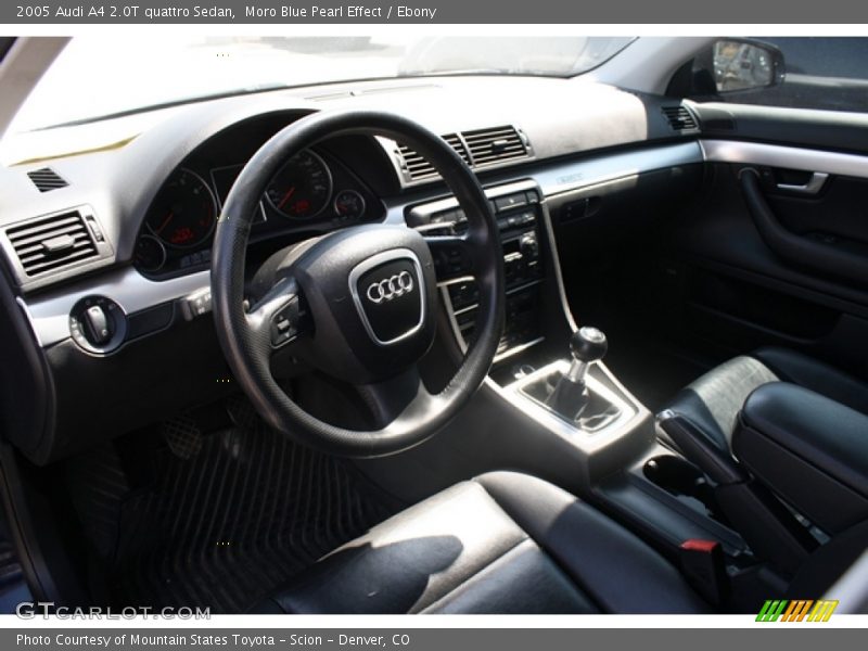 Moro Blue Pearl Effect / Ebony 2005 Audi A4 2.0T quattro Sedan